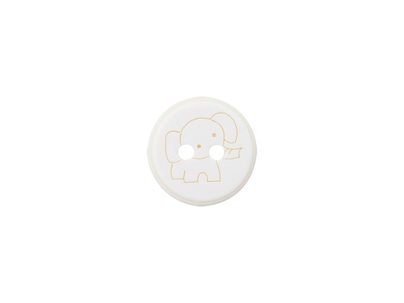 Knapp 453538 2-hull Elefant 12mm 14 Natur