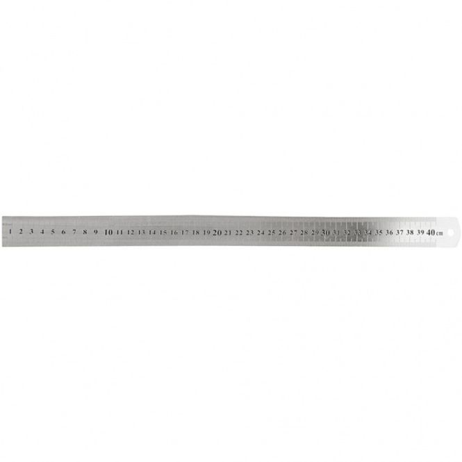 Hovedbilde Stållinjal, L: 40 cm, 1stk.