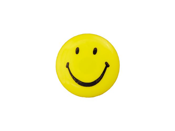 Hovedbilde Øyeknapp Smiley  20mm  Gul
