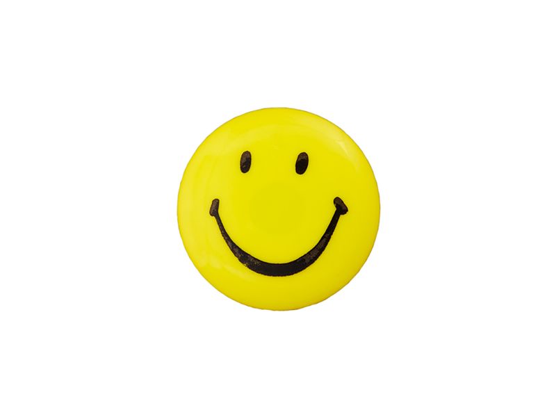 Øyeknapp Smiley  20mm  Gul