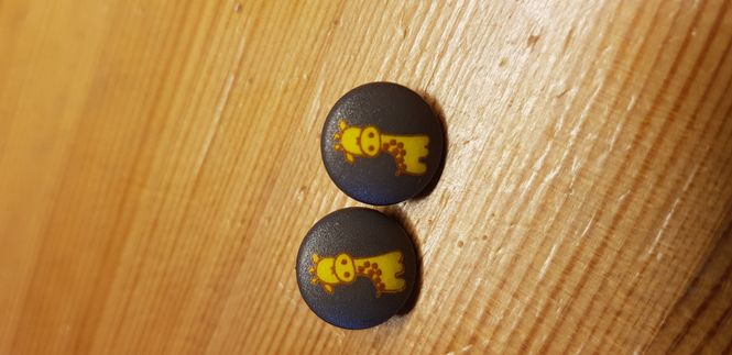 Hovedbilde Øyeknapp Giraff 13mm. brun