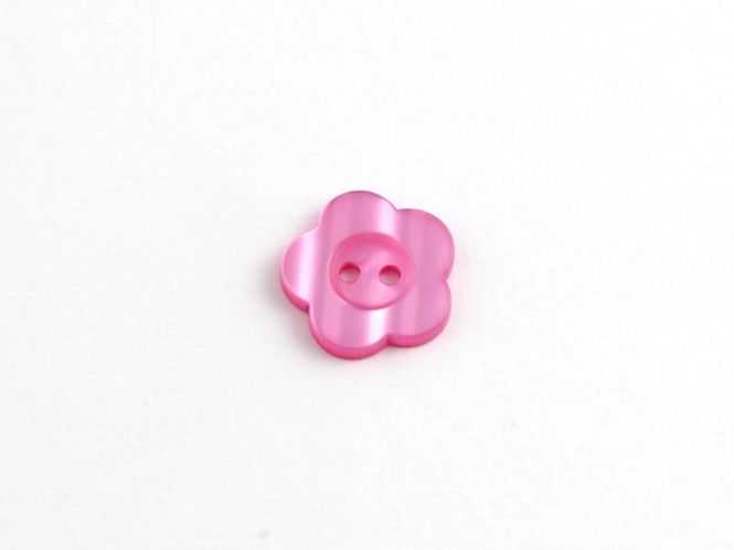 Hovedbilde Knapp - Blomst  20mm Rosa