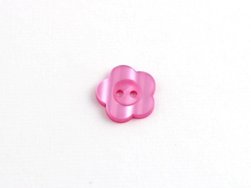 Knapp - Blomst  20mm Rosa