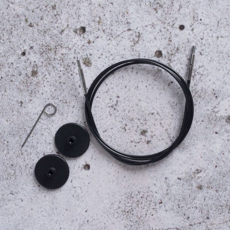 Kabel till ändstickor Black Silver 150cm